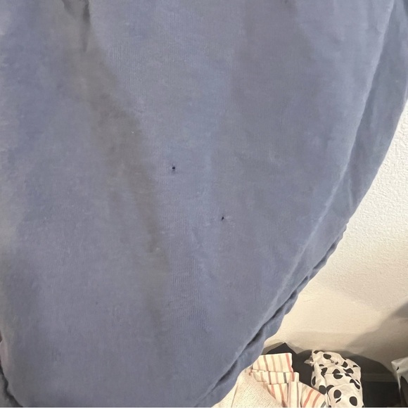 Blue gray All Saints tshirt- size large has a couple small holes on front - Picture 2 of 8